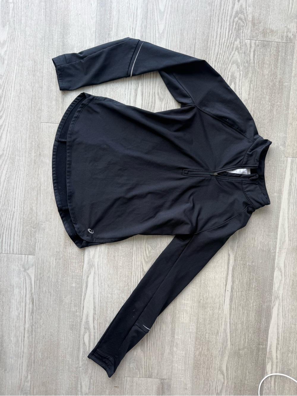 Black Long Sleeve Quarter-Zip Pullover